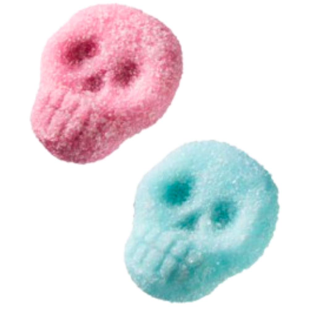 Vegan Sour Fizzy Bubblegum Skulls Wholesale Bulk Box By Sweeds Candy
