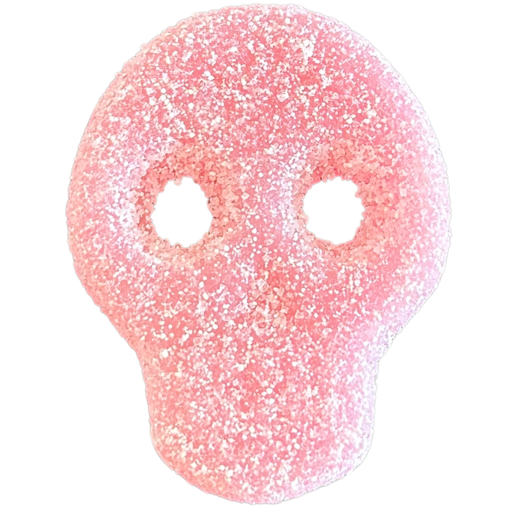 Vegan Veggie Sweet And Sour Raspberry Skulls Wholesale Bulk Bag By Sgab
